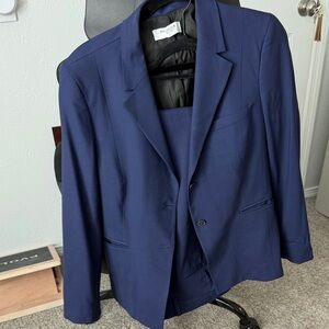 MM Lafleur Navy Women's Jacket and Pants Ensemble